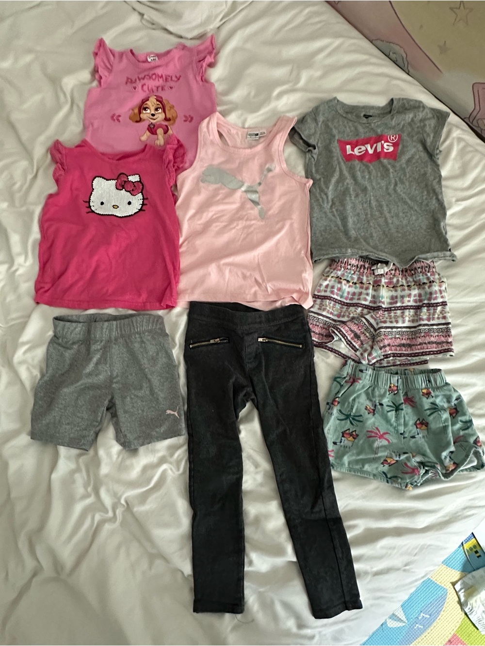 Lot Of KIDS Clothes, paw patrol, hello kitty, puma, Size S, 6/6X GOOD CONDITION